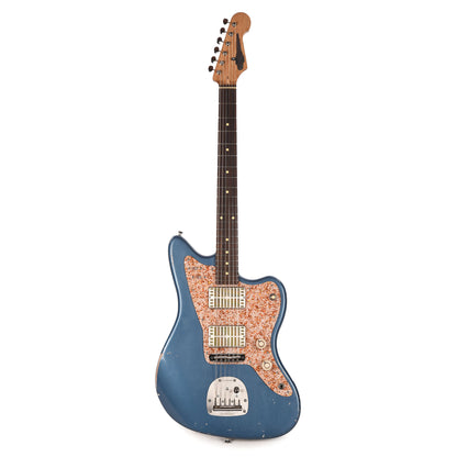 Waterslide Offset Aged Lake Placid Blue Nitro w/ Mojo Dual Foil Pickups Electric Guitars