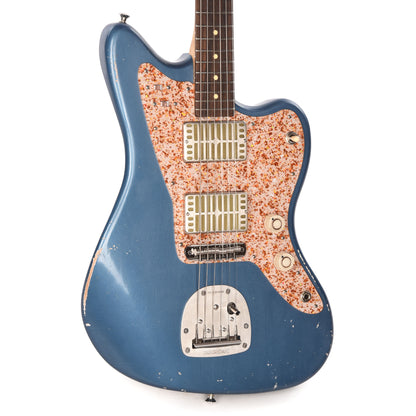 Waterslide Offset Aged Lake Placid Blue Nitro w/ Mojo Dual Foil Pickups Electric Guitars
