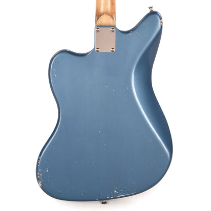 Waterslide Offset Aged Lake Placid Blue Nitro w/ Mojo Dual Foil Pickups Electric Guitars