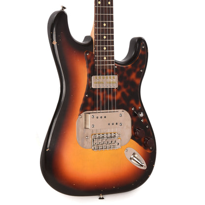 Waterslide S-Style Coodercaster Aged Sunburst Nitro w/ Mojo Lap Steel & Gold Foil Pickups Electric Guitars