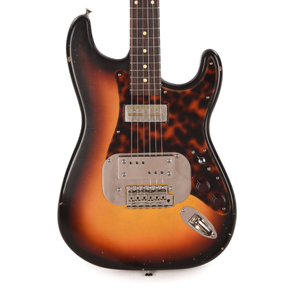 Waterslide S-Style Coodercaster Aged Sunburst Nitro w/ Mojo Lap Steel & Gold Foil Pickups Electric Guitars