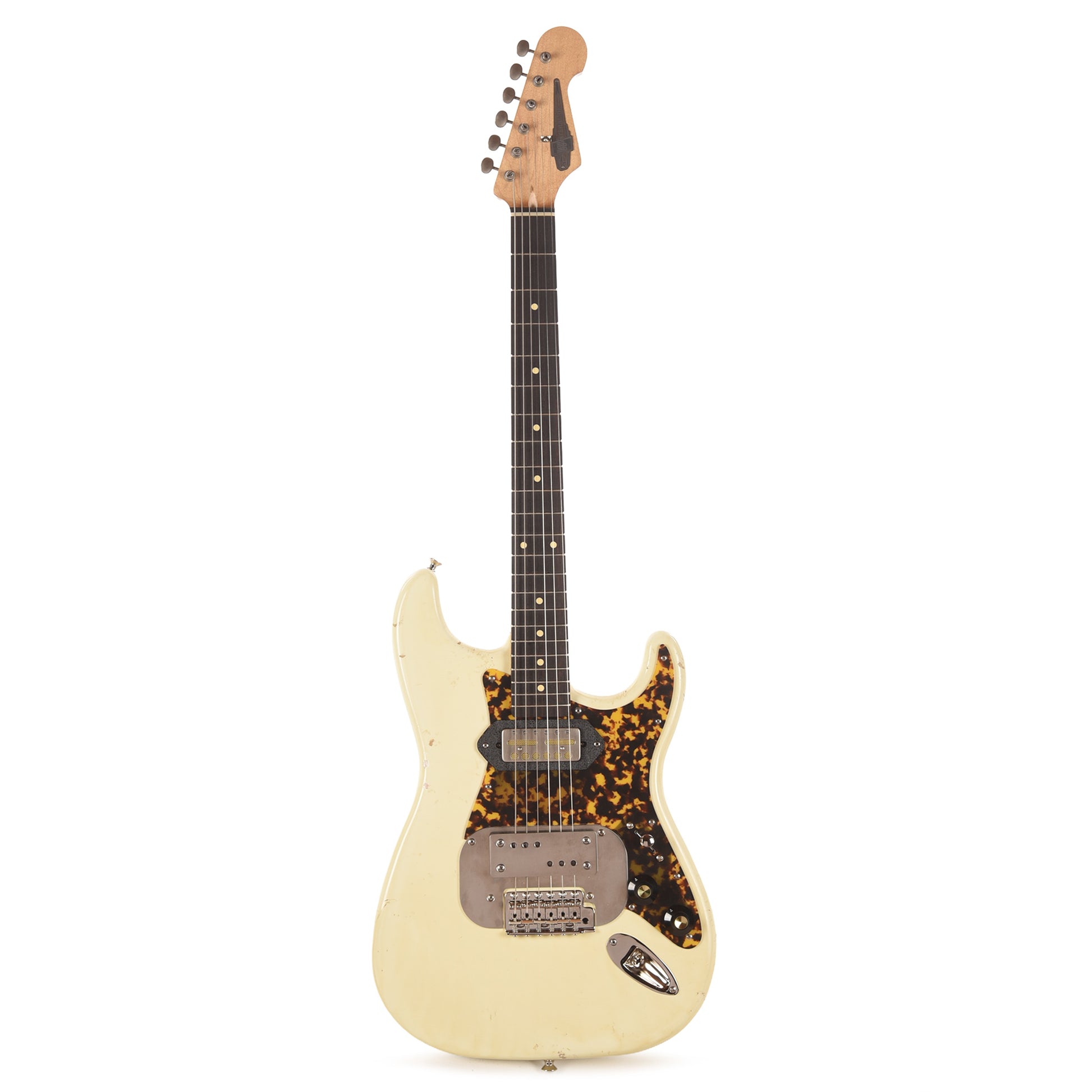 Waterslide S-Style Coodercaster Aged White Nitro w/ Mojo Lap Steel & Gold Foil Pickups Electric Guitars