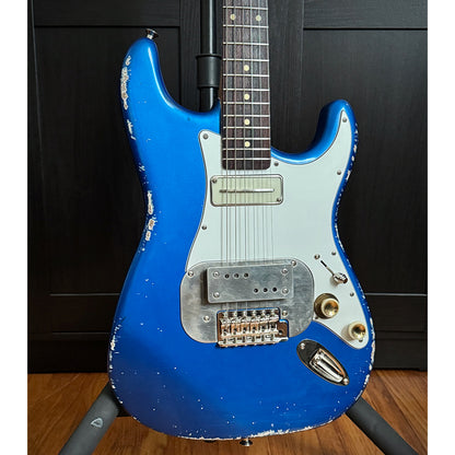 Waterslide S-Style Coodercaster Cloud Metallic Blue Nitro w/ Mojo Lap Steel & Lollar Charlie Christian Pickups Electric Guitars