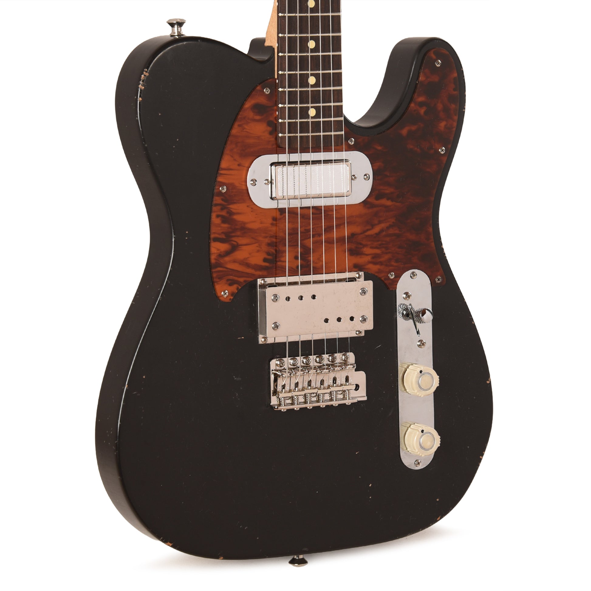 Waterslide T-Style Coodercaster Aged Black Nitro w/ Lollar Lap Steel & Mini Broiler Pickups Electric Guitars