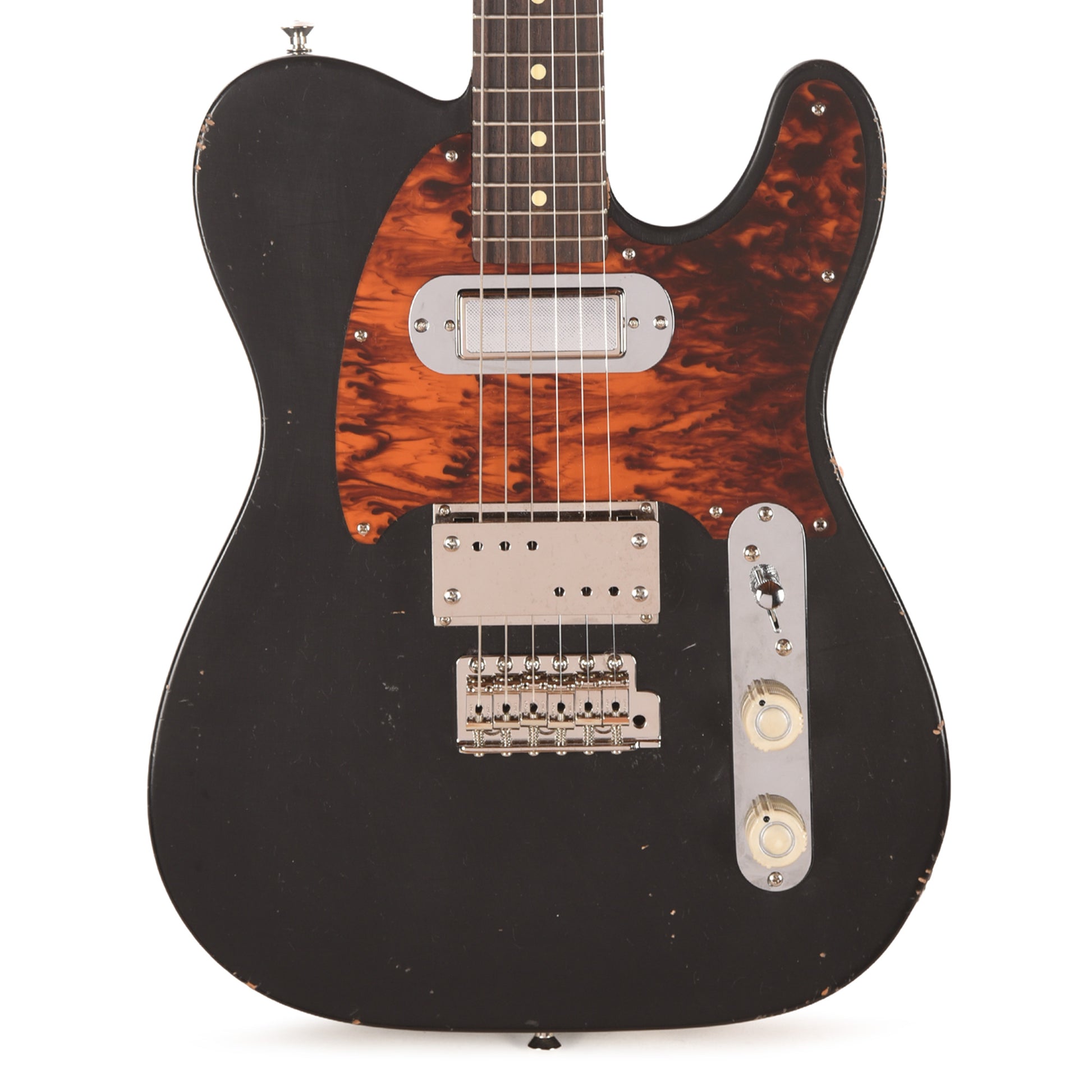 Waterslide T-Style Coodercaster Aged Black Nitro w/ Lollar Lap Steel & Mini Broiler Pickups Electric Guitars