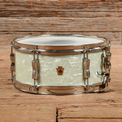 WFL 6.5x13 1950's Snare Drum White Marine Pearl Drums and Percussion / Acoustic Drums / Snare