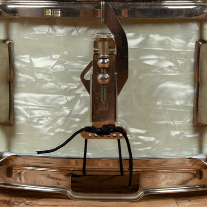 WFL 6.5x13 1950's Snare Drum White Marine Pearl Drums and Percussion / Acoustic Drums / Snare