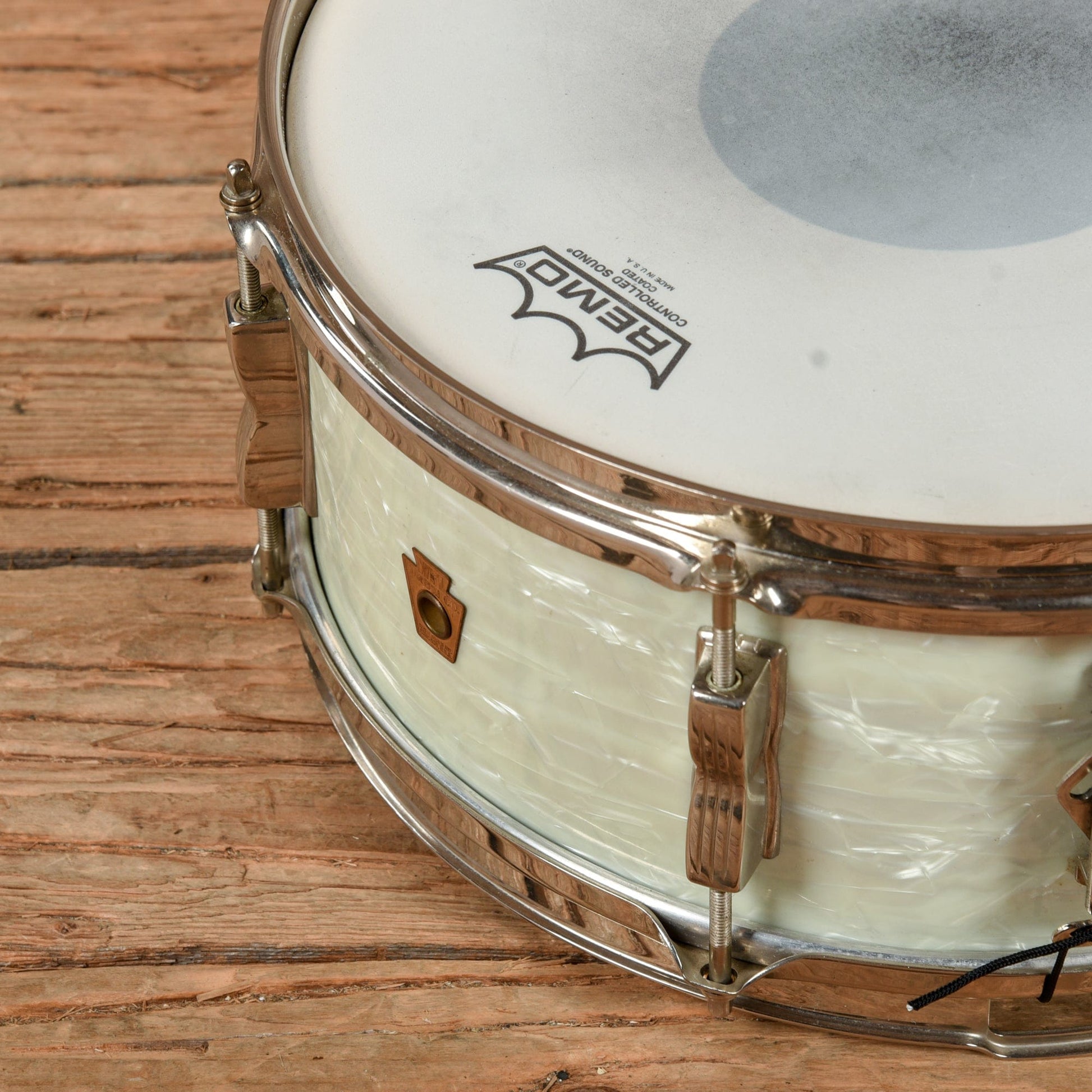 WFL 6.5x13 1950's Snare Drum White Marine Pearl Drums and Percussion / Acoustic Drums / Snare