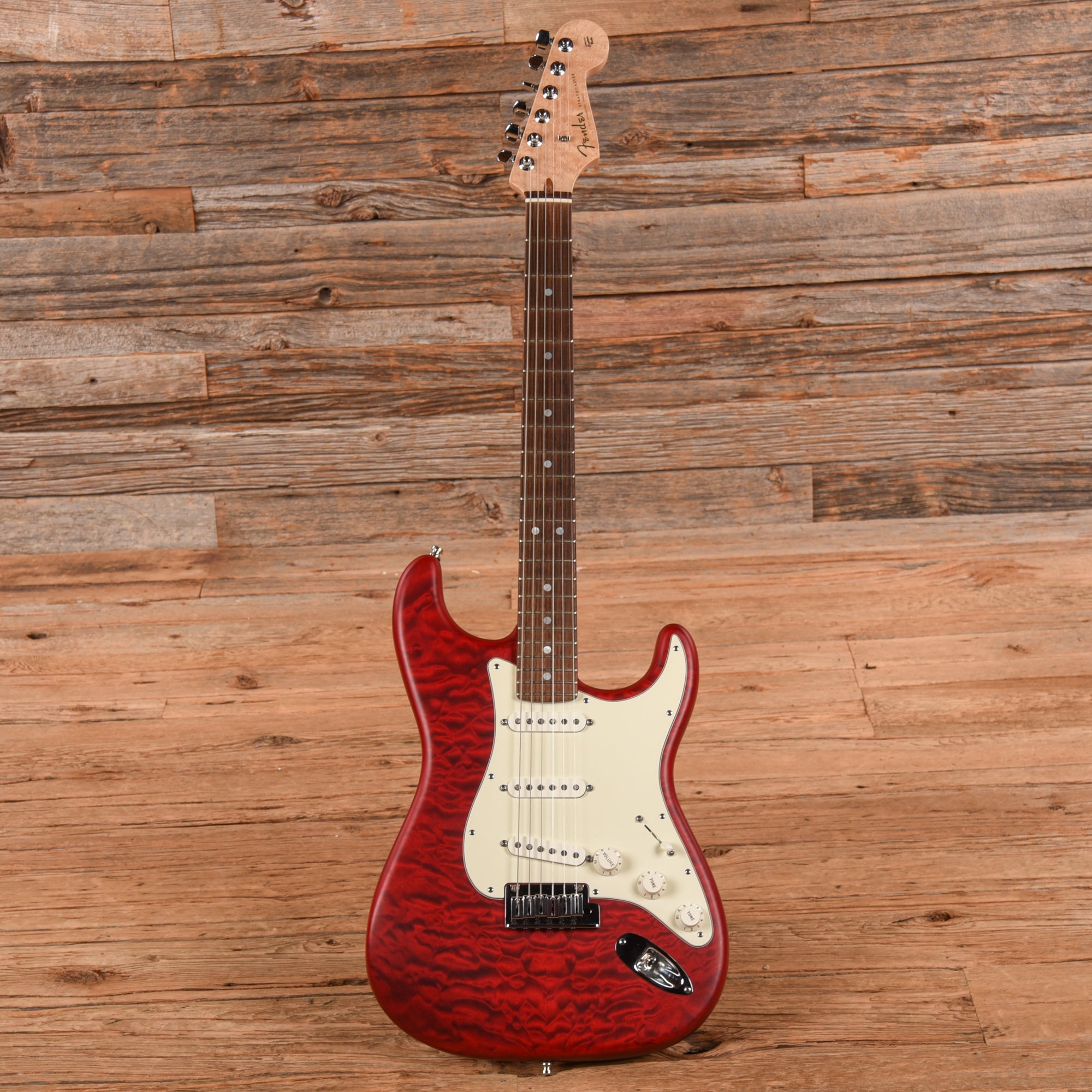 Fender Custom Shop Custom Deluxe Stratocaster Crimson Red Transparent 2013