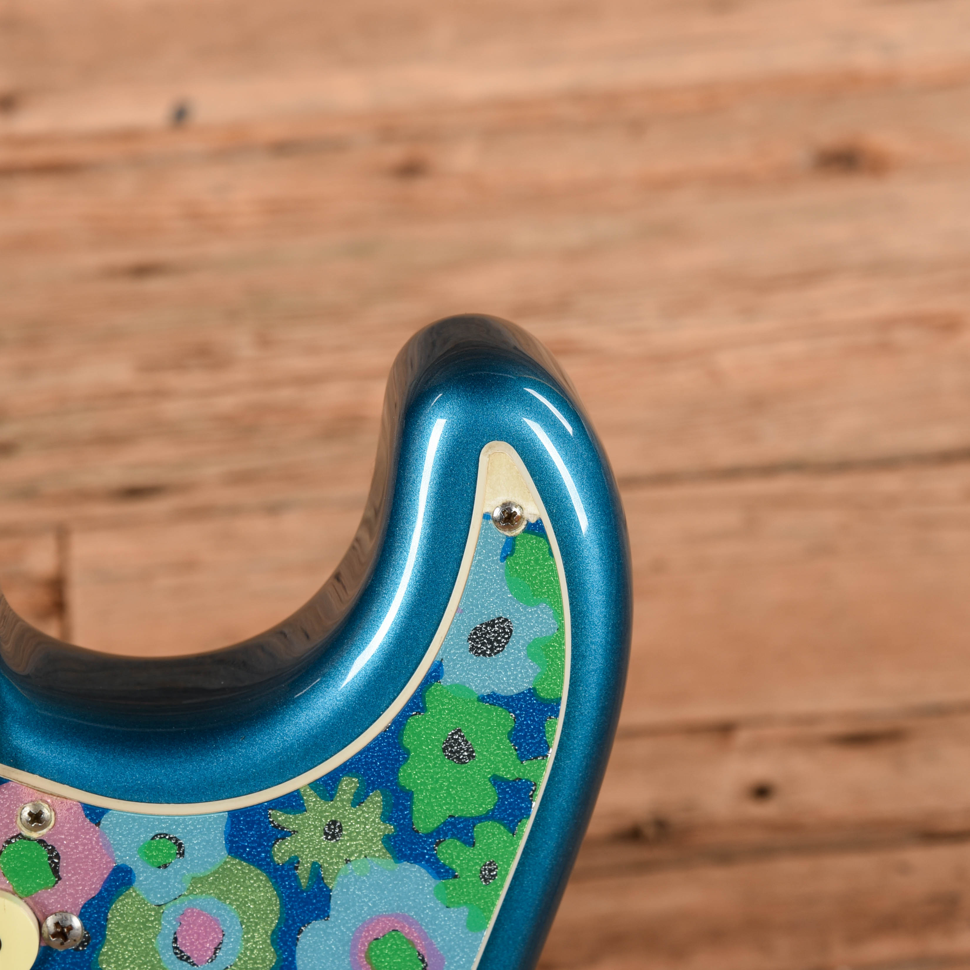 Fender '50s Stratocaster Reissue Neck with Unknown Body Blue Flower 1996