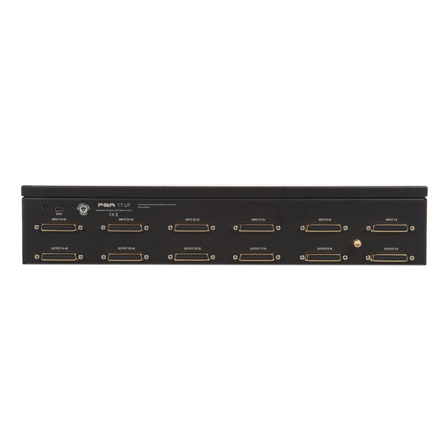 Black Lion Audio PBR TT LIT 96-Point Gold-Plated TT/DB25 Patchbay w/ customizable LED display