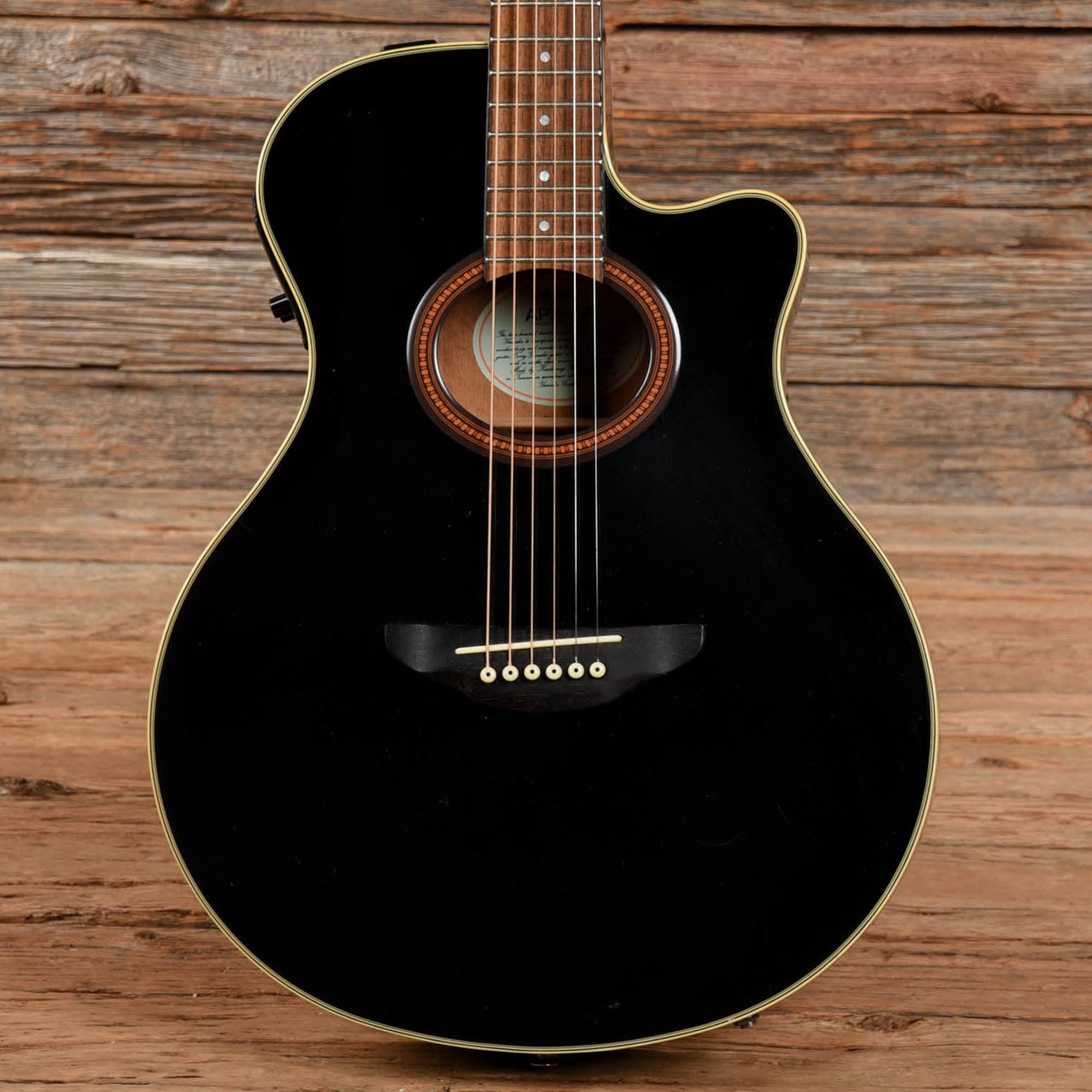 Yamaha APX-4A エレクトリックアコースティックギター ブラック Black Yamaha APX-4A Acoustic Electric Guitar Missing 1 String | eBay