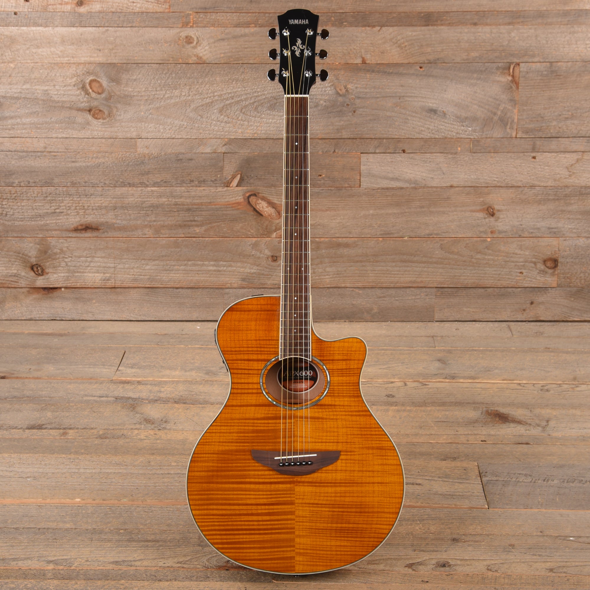 Yamaha APX600FM Flame Maple Amber Acoustic-Electric Guitar Acoustic Guitars / Built-in Electronics