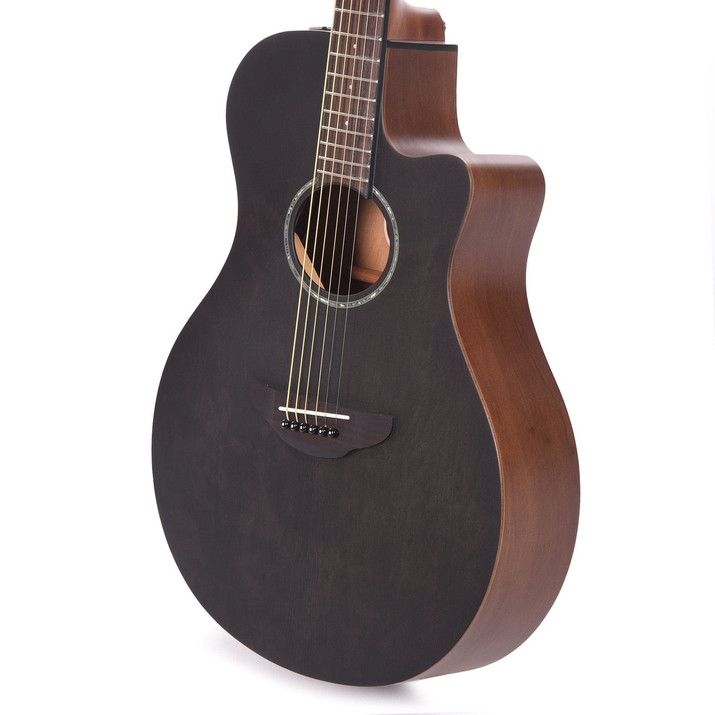 Yamaha APX600M Thinline Acoustic/Electric Guitar Smoky Black Acoustic Guitars / Built-in Electronics