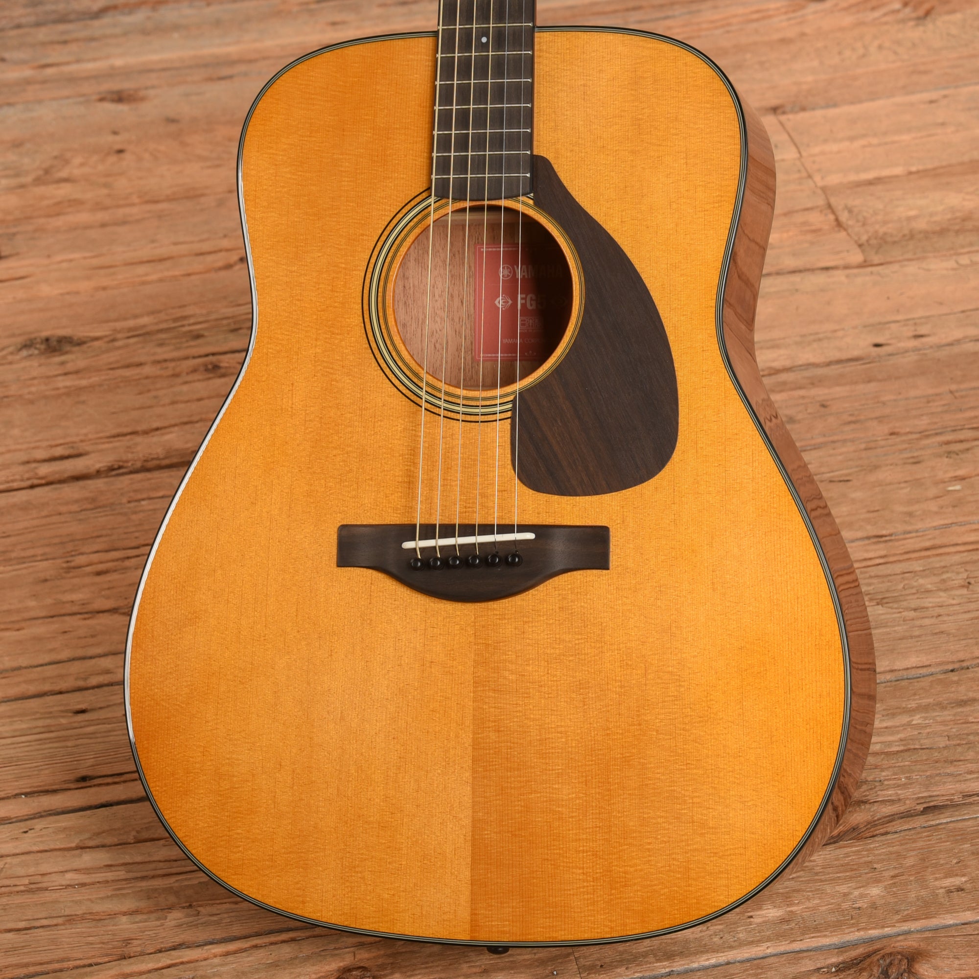 Yamaha FG5 Red Label Natural Acoustic Guitars / Dreadnought