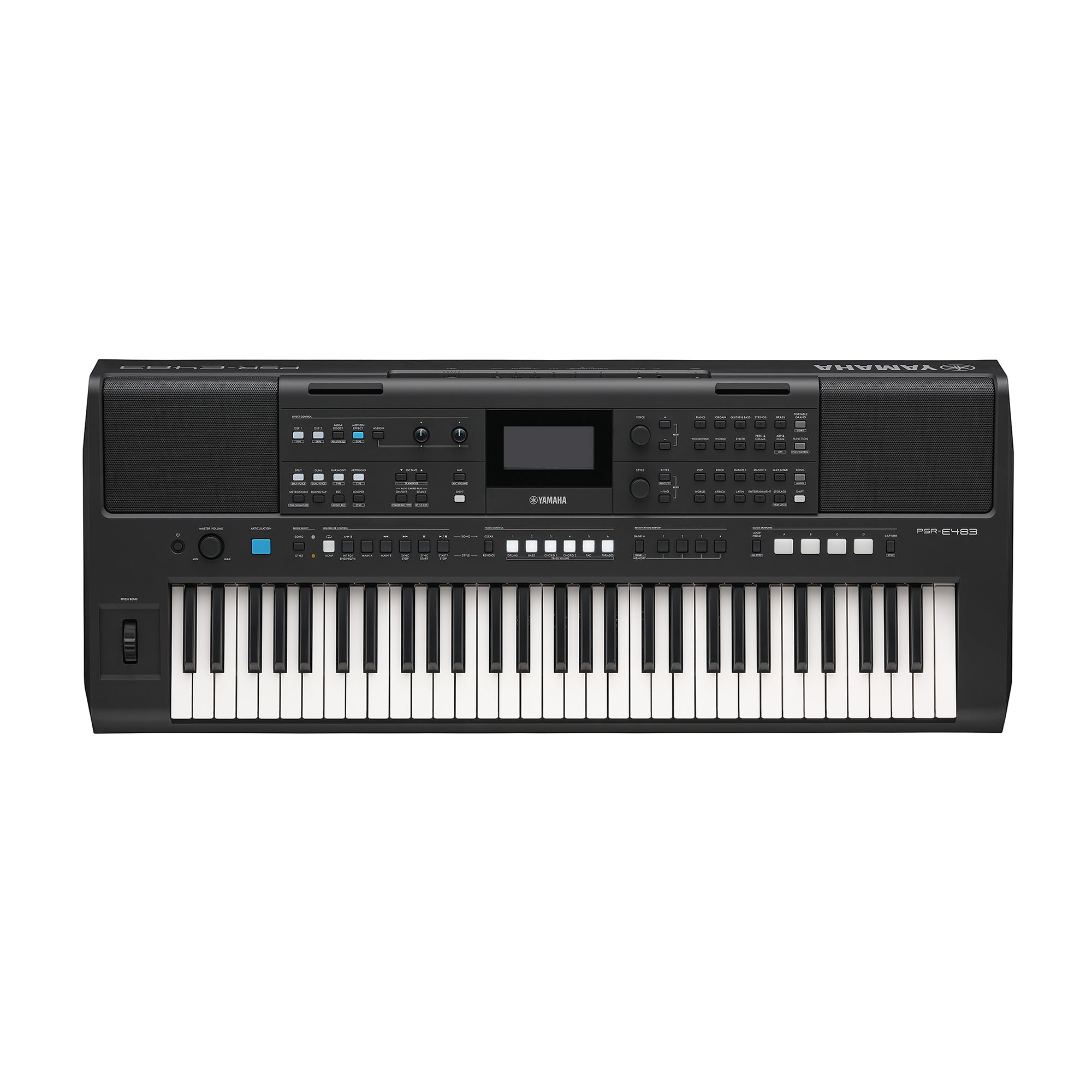 Yamaha PSRE483 61-Key Portable Keyboard Amps / Keyboard Amps