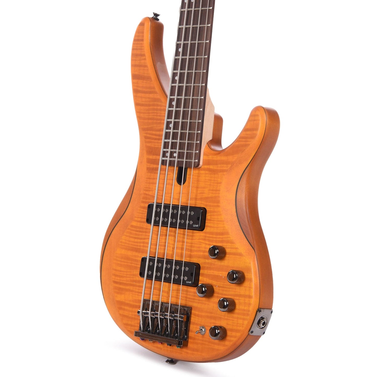 Yamaha TRBX605FM 5-String Bass Matte Amber w/Flame Maple Top Bass Guitars / 5-String or More