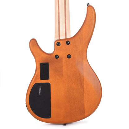 Yamaha TRBX605FM 5-String Bass Matte Amber w/Flame Maple Top Bass Guitars / 5-String or More