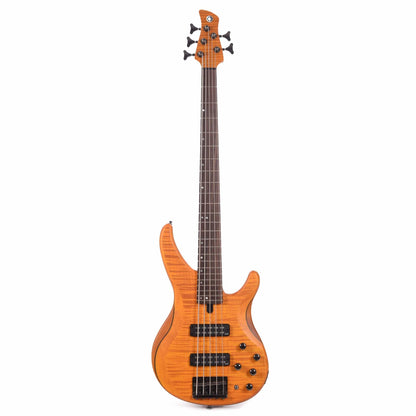 Yamaha TRBX605FM 5-String Bass Matte Amber w/Flame Maple Top Bass Guitars / 5-String or More