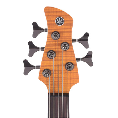 Yamaha TRBX605FM 5-String Bass Matte Amber w/Flame Maple Top Bass Guitars / 5-String or More