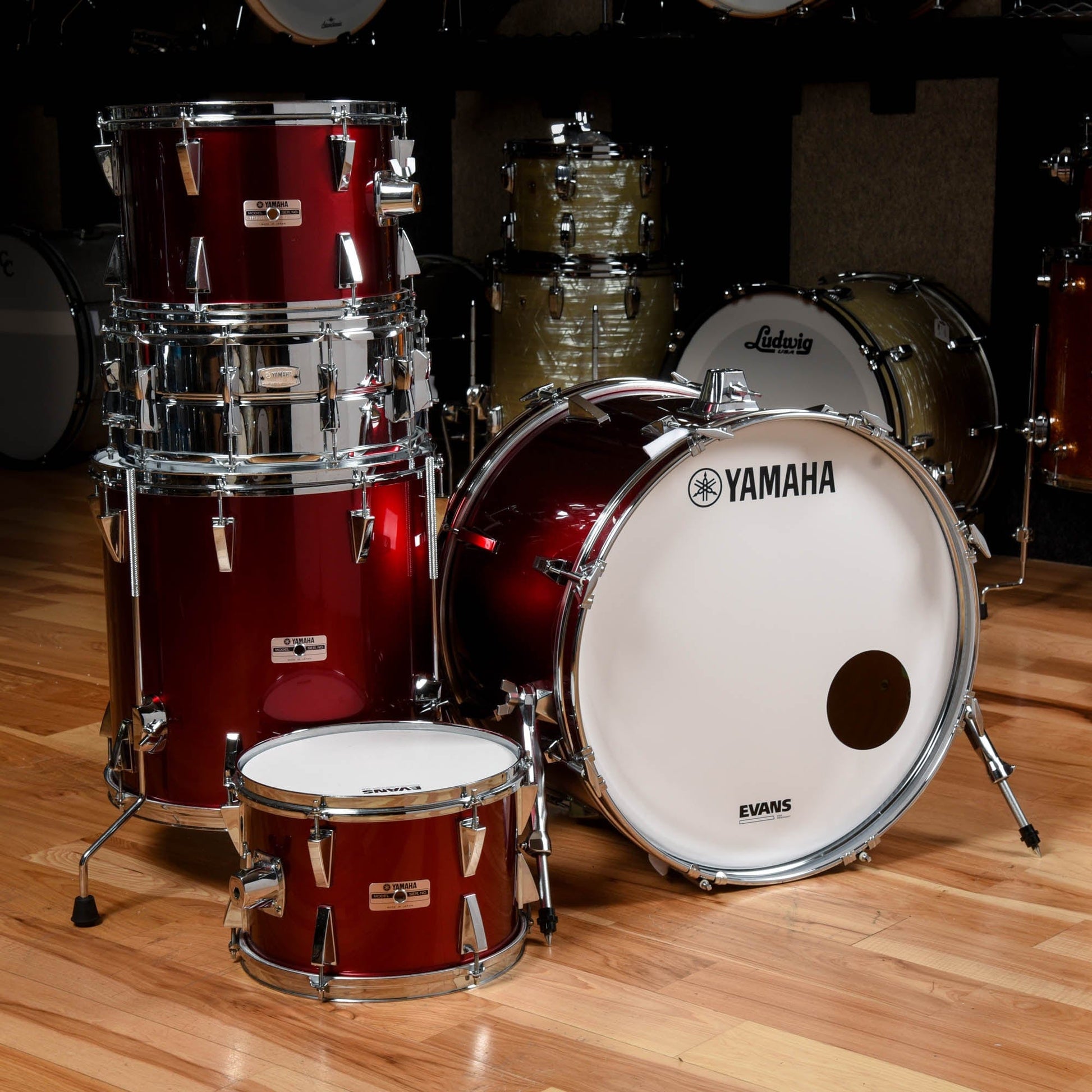 Yamaha 12/13/15/22/5.5x14 5000 Cranberry Red USED Drums and Percussion / Acoustic Drums / Full Acoustic Kits