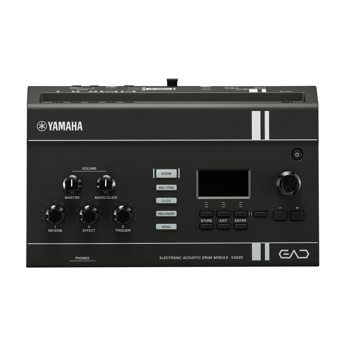 Yamaha EAD20 Electronic Acoustic Drum Module Featuring Advanced Sound Engine w/ Stereo Condenser Microphone and Trigger Pickup Electronic Percussion