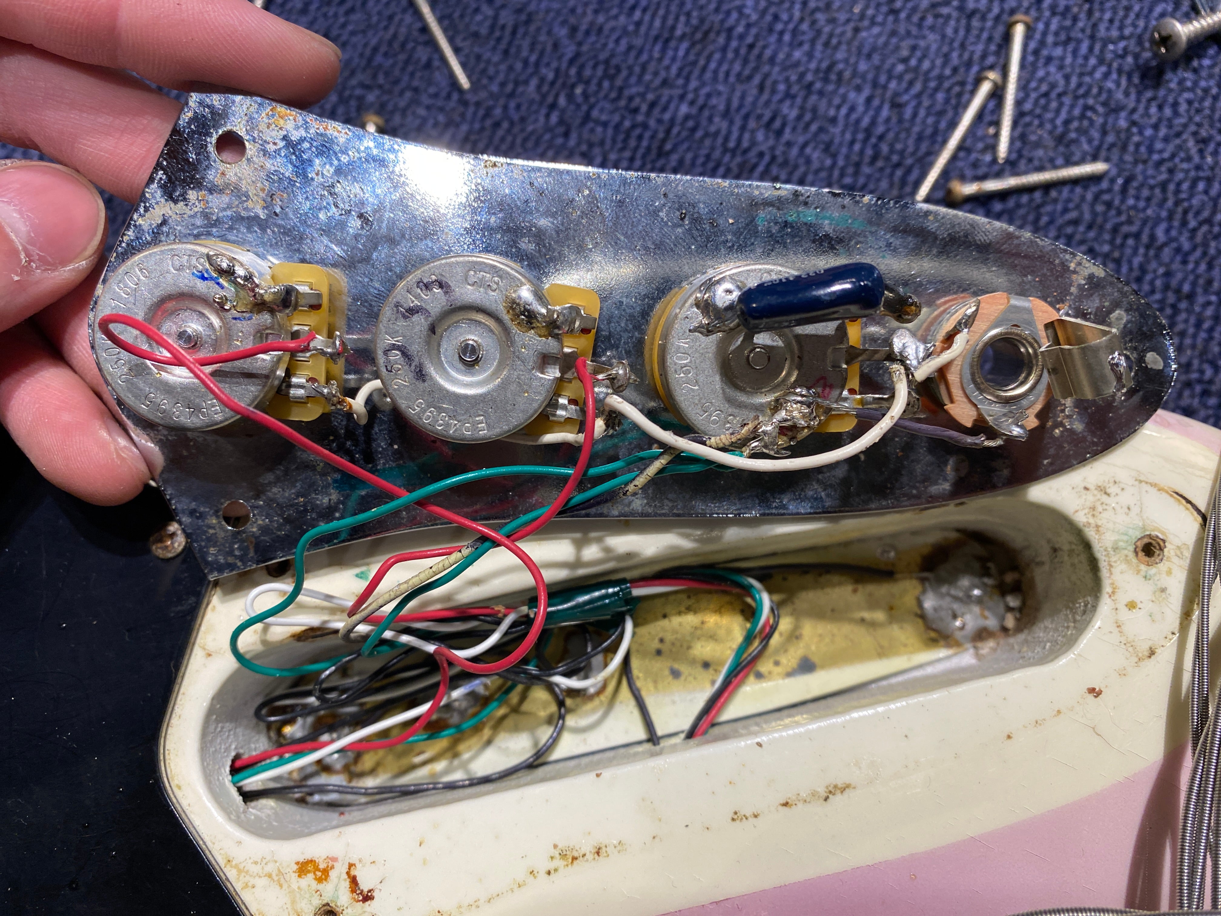 Fender Jazz Bass White Airbrushed Refin 1974