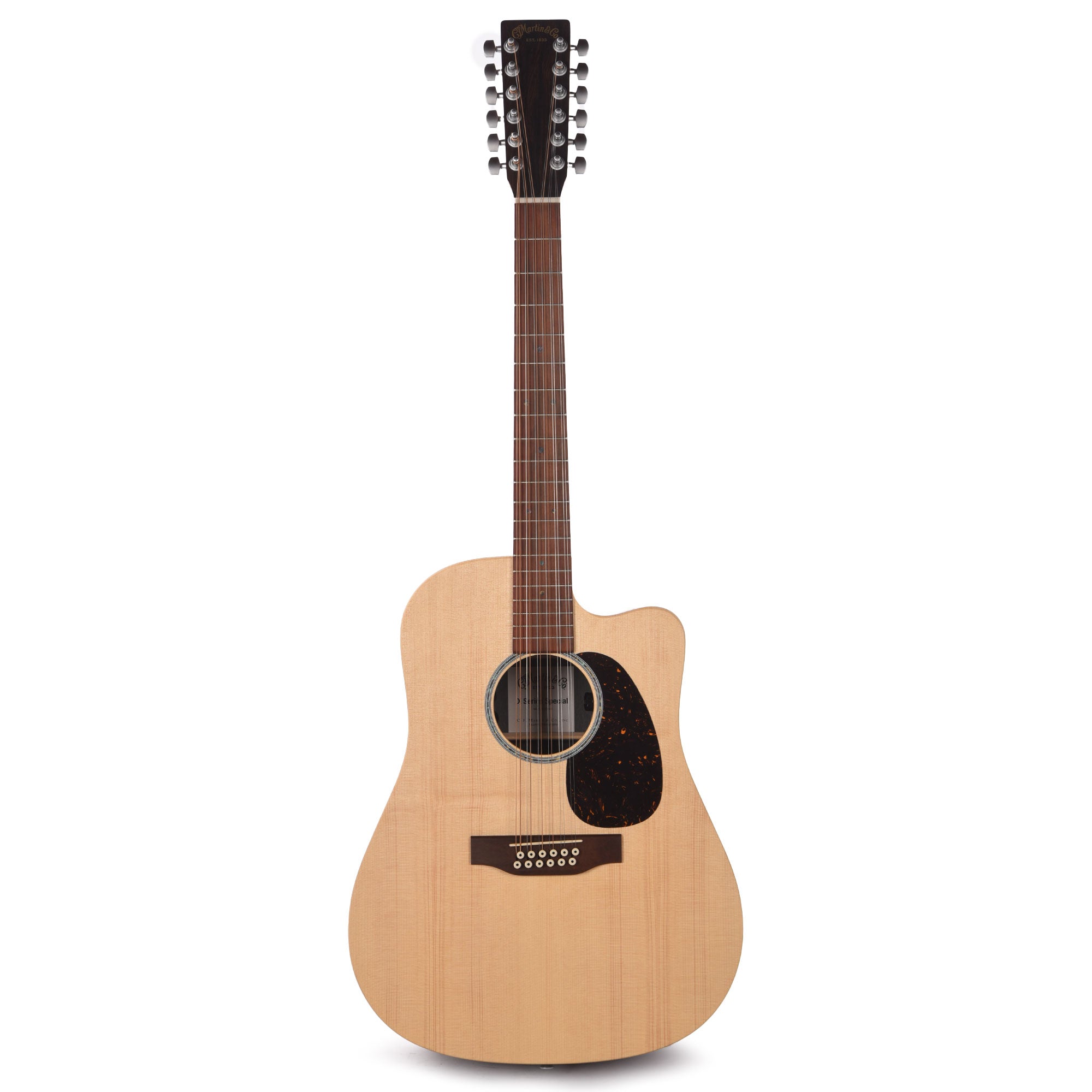 Martin DC-X2E 12-String Spruce/Brazilian Rosewood Pattern HPL Natural