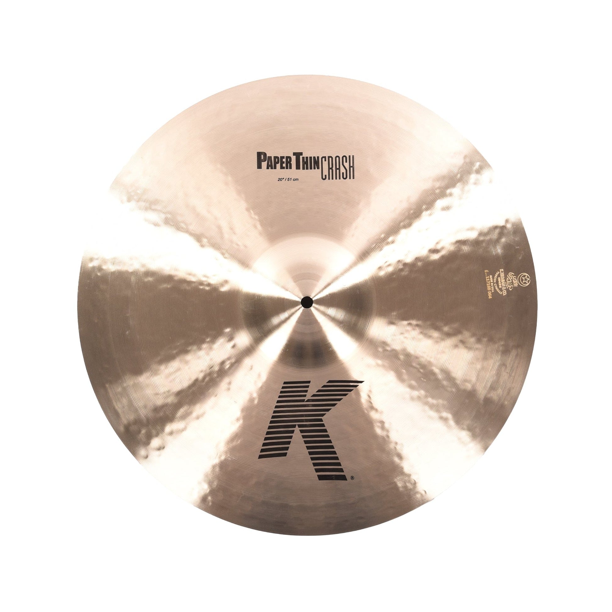 Zildjian 20" K Dark Paper Thin Crash Cymbal Drums and Percussion / Cymbals / Crash