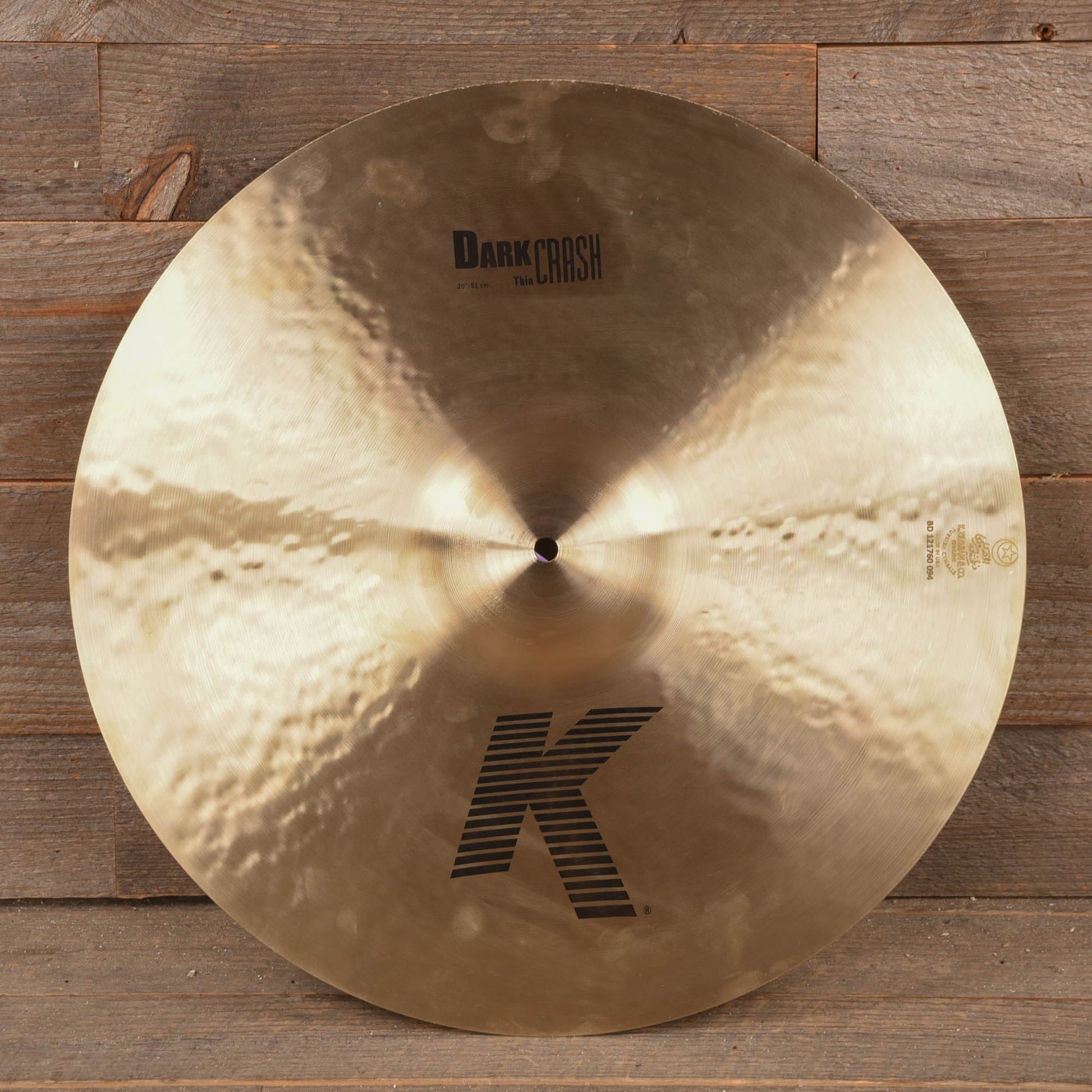 Zildjian 20" K Dark Thin Crash Cymbal Drums and Percussion / Cymbals / Crash