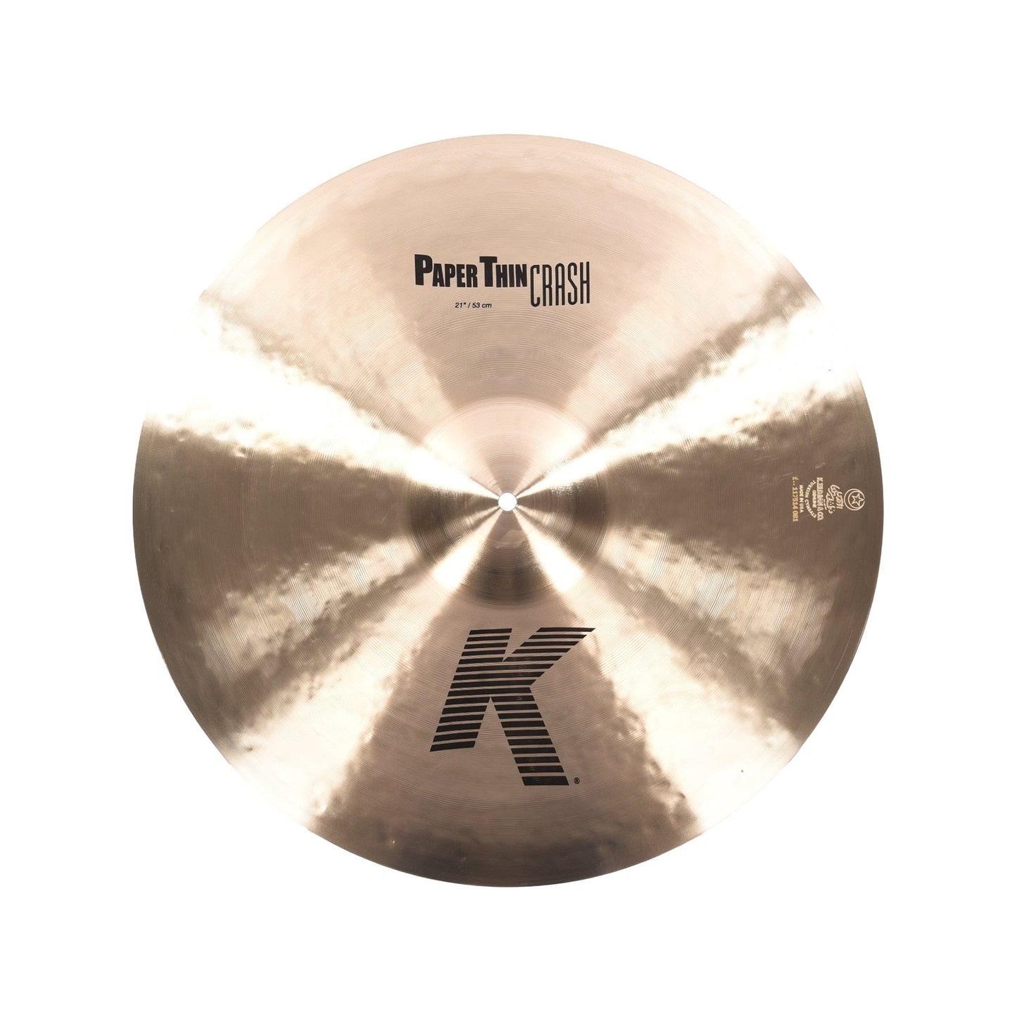 Zildjian 21" K Dark Paper Thin Crash Cymbal Drums and Percussion / Cymbals / Crash