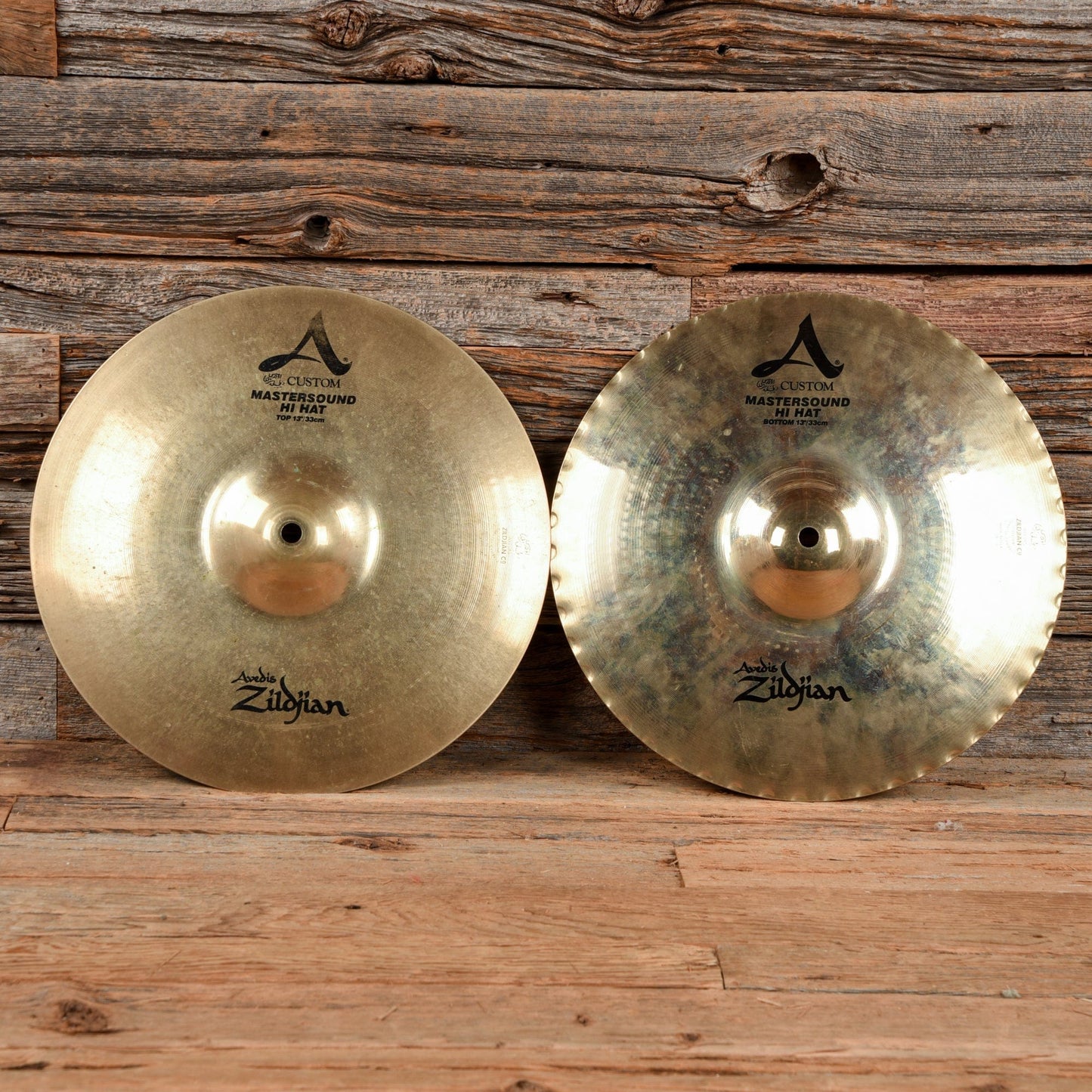 Zildjian 13" A Custom Mastersound Hi-Hat Pair USED Drums and Percussion