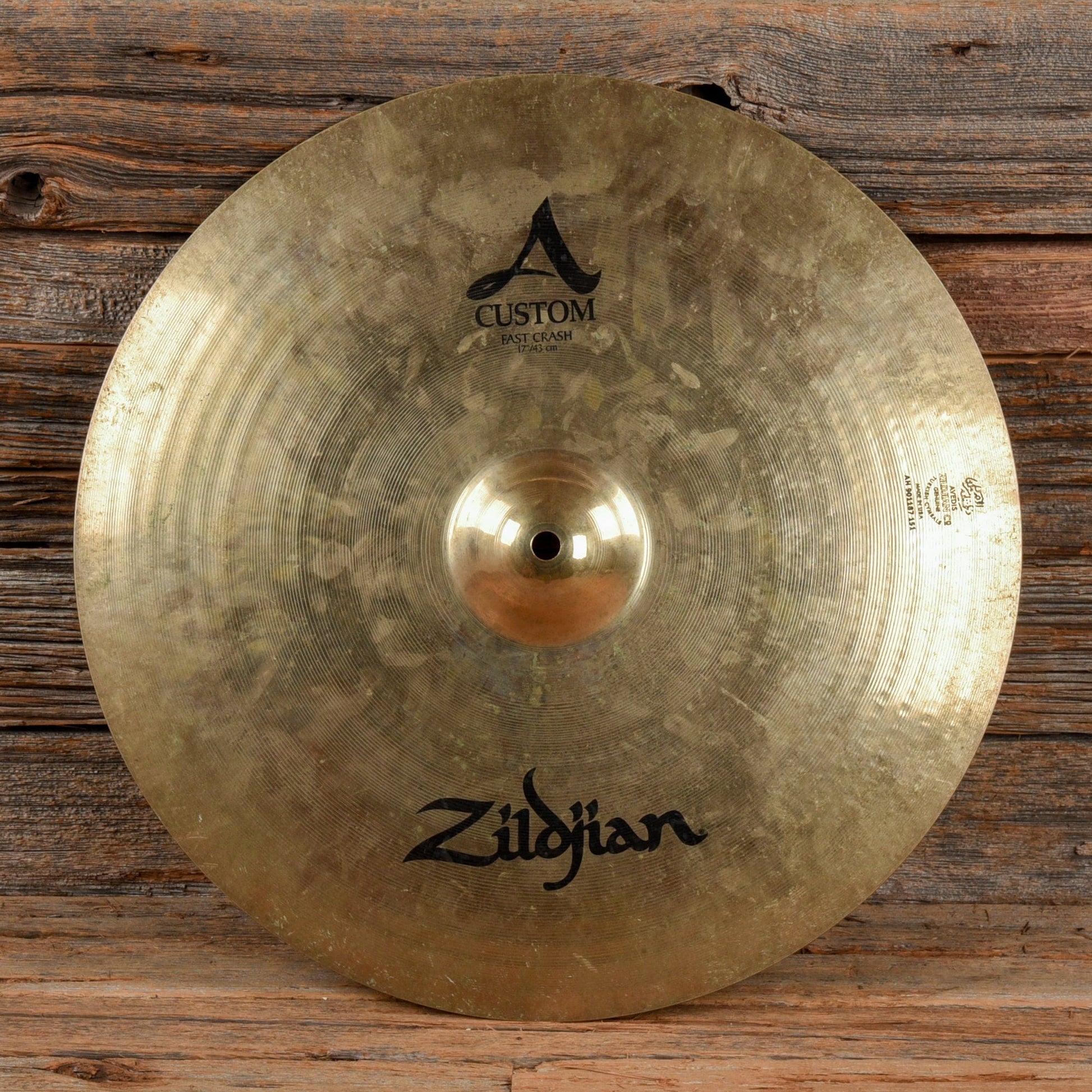 Zildjian 17" A Custom Fast Crash Cymbal USED Drums and Percussion