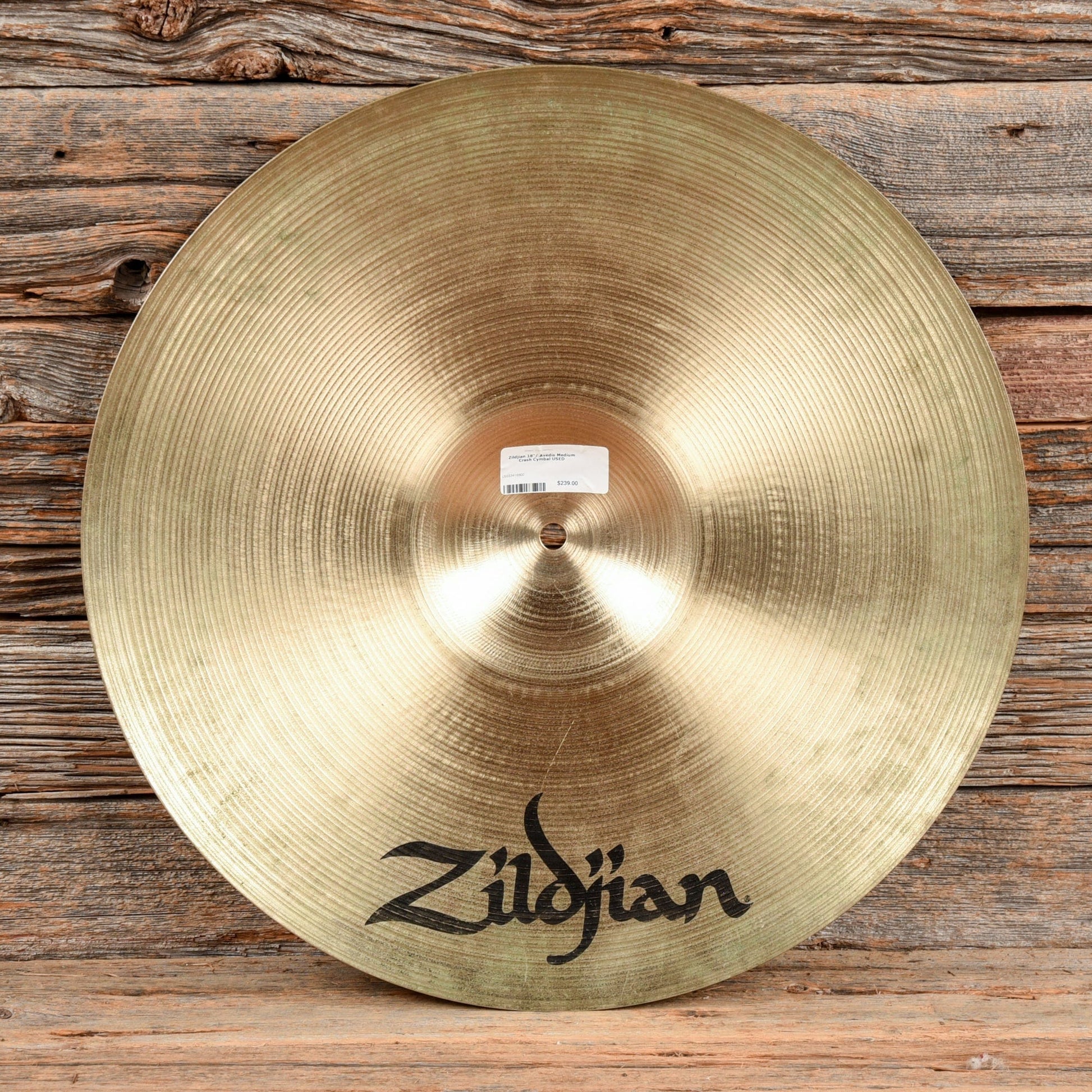 Zildjian 18"/ Avedis Medium Crash Cymbal USED Drums and Percussion