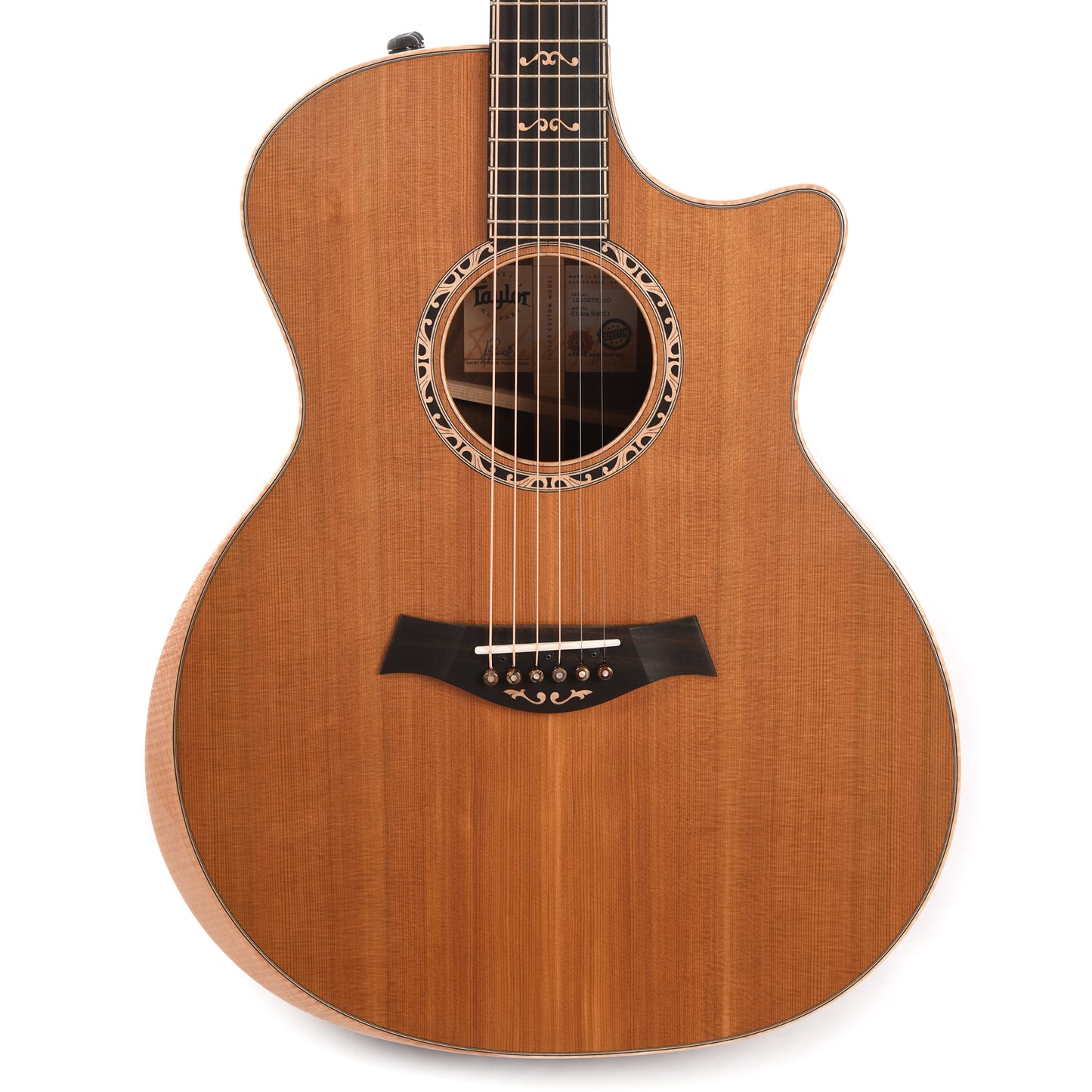 Taylor Custom "The Catch" NAMM 2024 #11 C14ce Grand Auditorium Western Red Cedar/Grafted Walnut Aged Toner Top Light Shaded Edgeburst Body