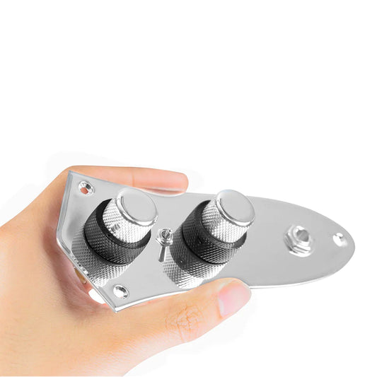 920D Custom JB-CON-CH/BK+T Upgraded '62 Jazz Bass Concentric Control Plate w/Toggle Parts / Bass Guitar Parts
