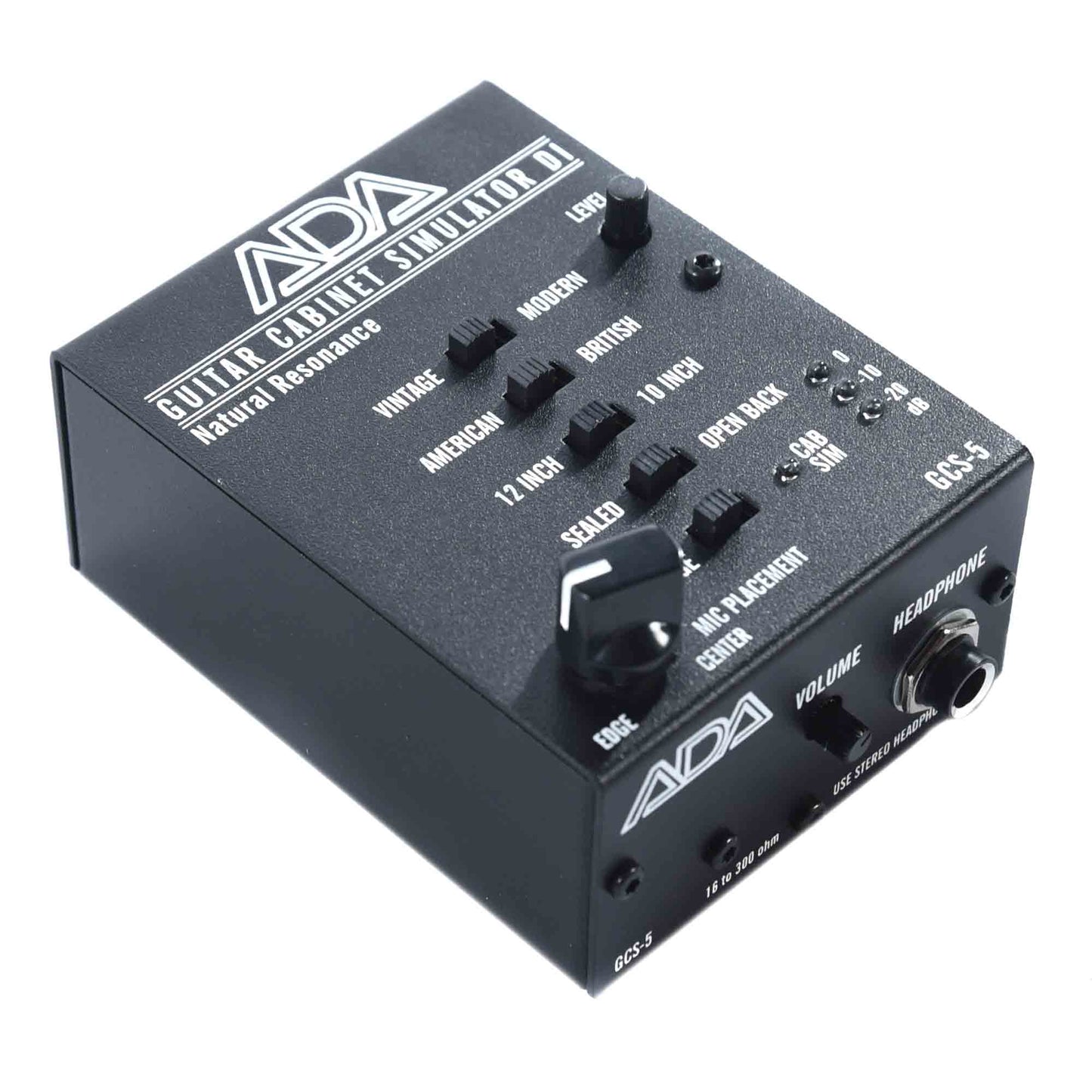 A/DA GCS-5 Guitar Cabinet Simulator & DI with Headphone and Level Control Effects and Pedals / Amp Modeling