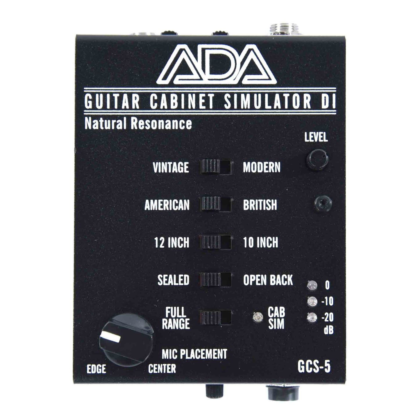 A/DA GCS-5 Guitar Cabinet Simulator & DI with Headphone and Level Control Effects and Pedals / Amp Modeling