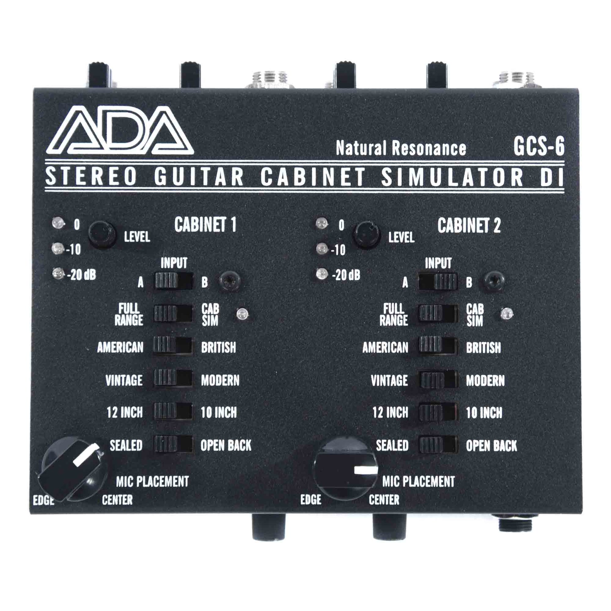 cabinet simulator pedal A/DA GCS-6 Stereo Guitar Cabinet Simulator & DI with Headphone Mixer and Level Control