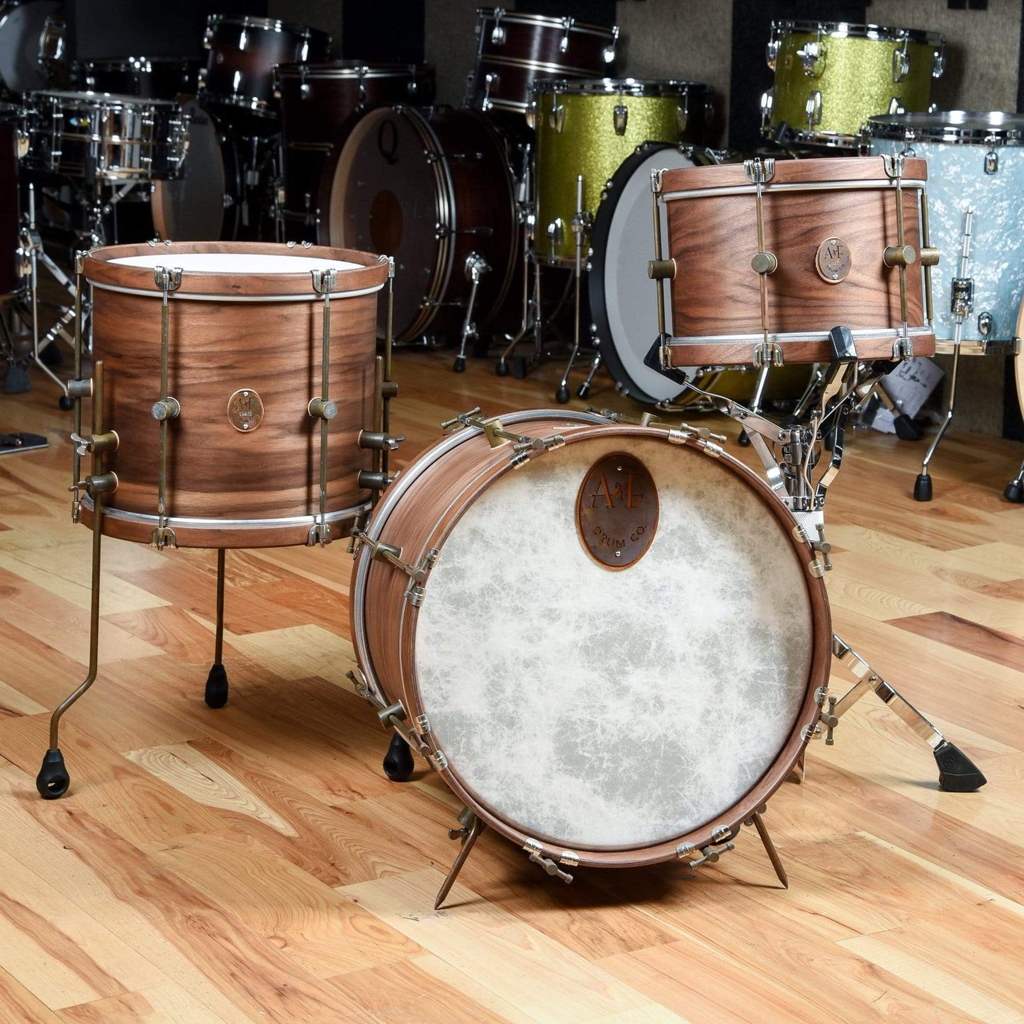A&F Drum Co. 12/14/18 3pc. Walnut Club Drum Kit Drums and Percussion / Acoustic Drums / Full Acoustic Kits