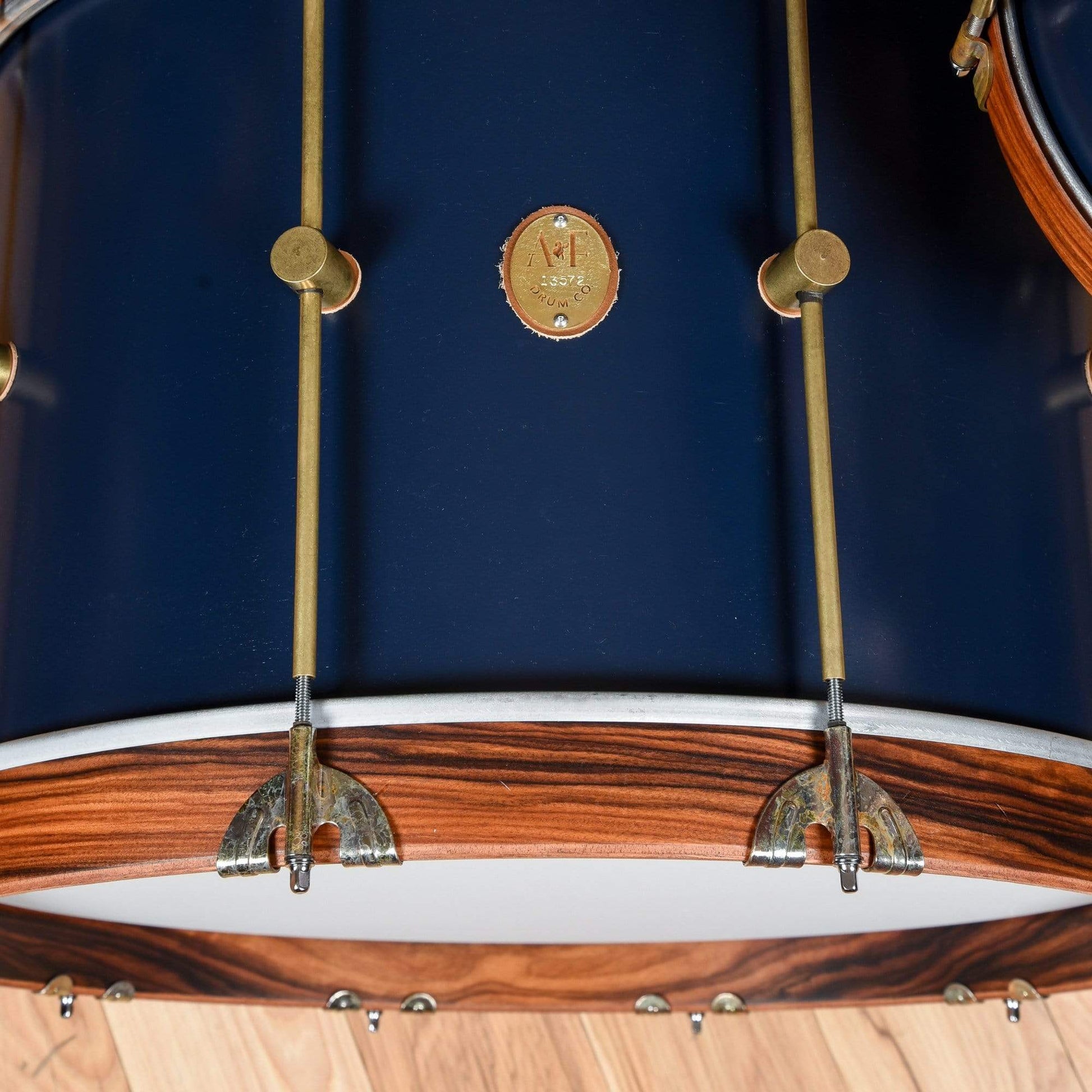 A&F Drum Co. 13/16/22 3pc. Chandler Blue Club Drum Kit w/Rosewood Hoops Drums and Percussion / Acoustic Drums / Full Acoustic Kits