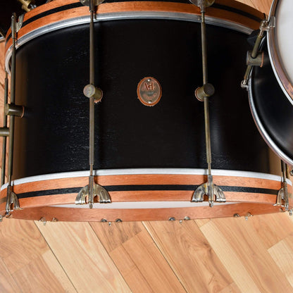 A&F Drum Co. 13/16/24x12 3pc. Mahogany Club Drum Kit Black Drums and Percussion / Acoustic Drums / Full Acoustic Kits
