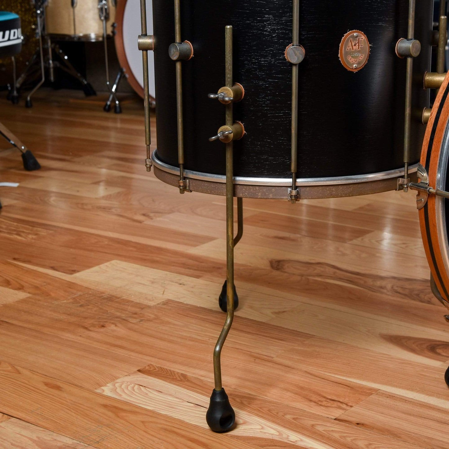 A&F Drum Co. 13/16/24x12 3pc. Mahogany Club Drum Kit Black Drums and Percussion / Acoustic Drums / Full Acoustic Kits