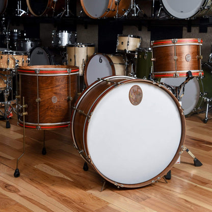 A&F Drum Co. 13/16/26 3pc. Triple Whisky Field Maple Drum Kit w/Red Pinstripe Wood Hoops Drums and Percussion / Acoustic Drums / Full Acoustic Kits