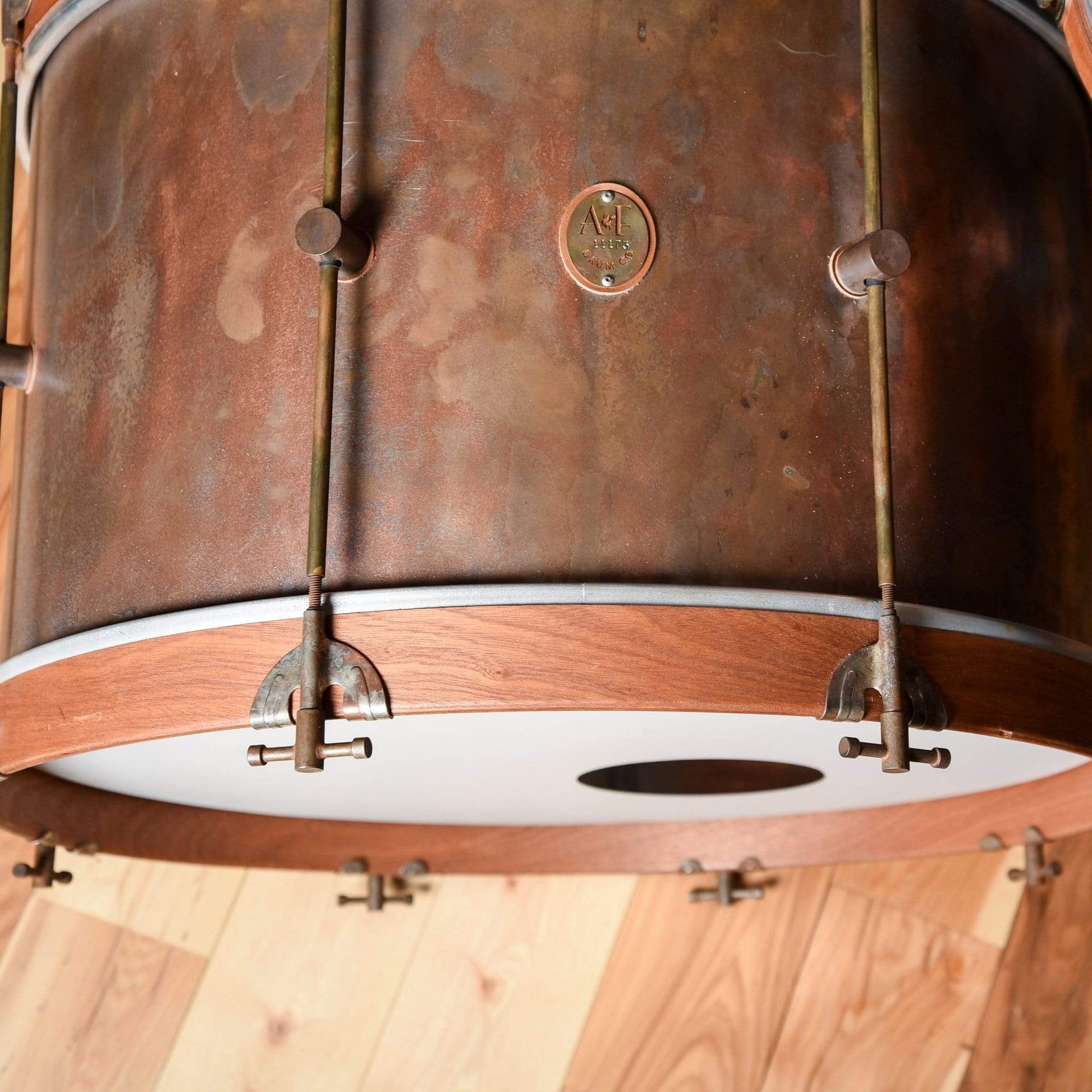A&F Drum Co. 13/18/24 3pc. Copper Drum Kit w/Copper Hoops Drums and Percussion / Acoustic Drums / Full Acoustic Kits