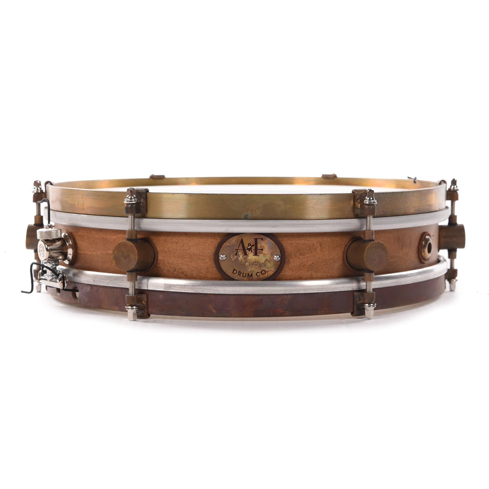 A&F Drum Co. 3x13 Rude Boy Teak/Maple Snare Drum w/Internal Snares Limited Edition Drums and Percussion / Acoustic Drums / Snare