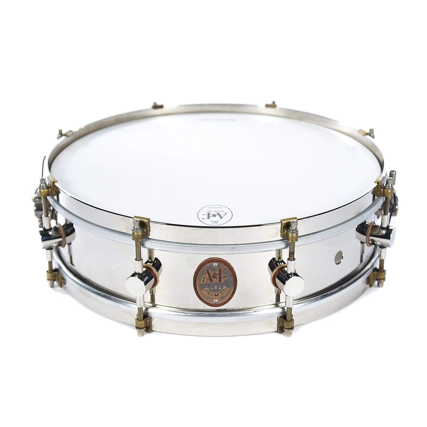A&F Drum Co. 4x14 Nickel Over Brass 8-Lug Snare Drum Drums and Percussion / Acoustic Drums / Snare