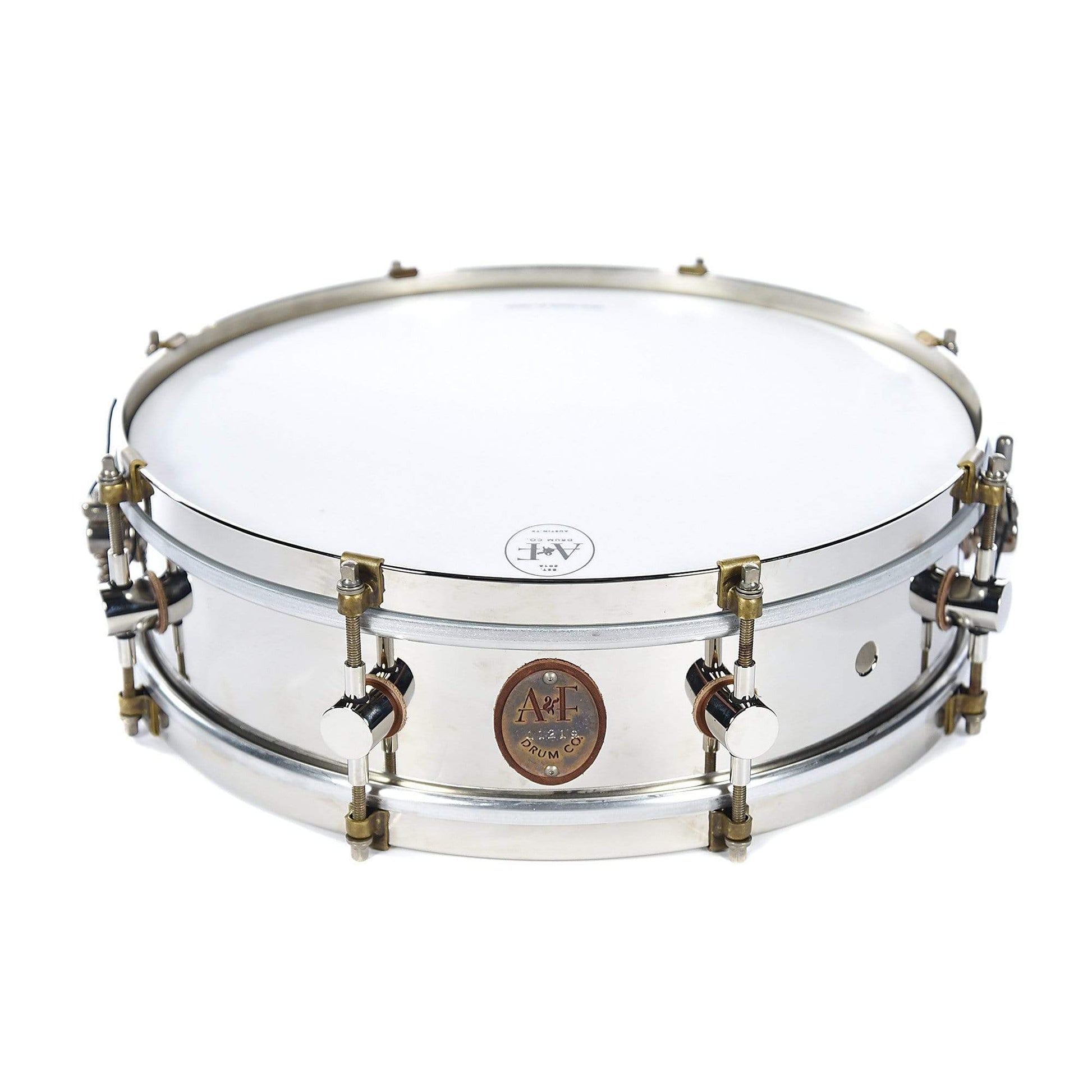 A&F Drum Co. 4x14 Nickel Over Brass 8-Lug Snare Drum Drums and Percussion / Acoustic Drums / Snare