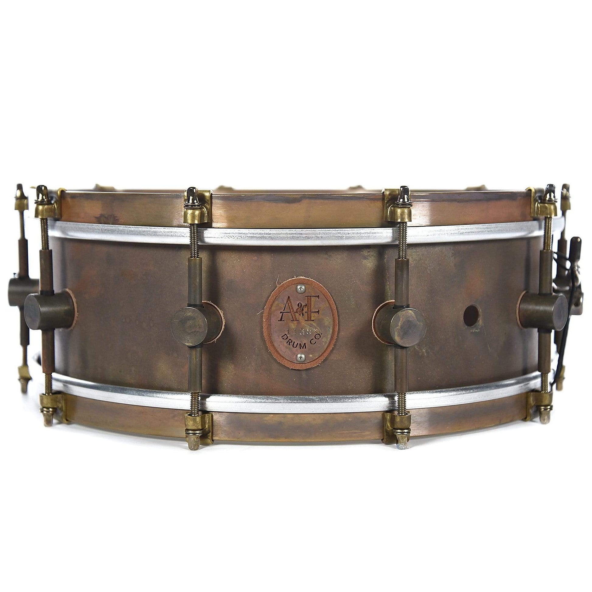 A&F Drum Co. 5x14 Raw Brass 10-Lug Snare Drum Drums and Percussion / Acoustic Drums / Snare