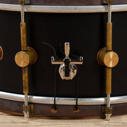 A&F Drum Co. 6.5x14 Black Club Maple 10-Lug Snare Drum w/Brass Hoops USED Drums and Percussion / Acoustic Drums / Snare